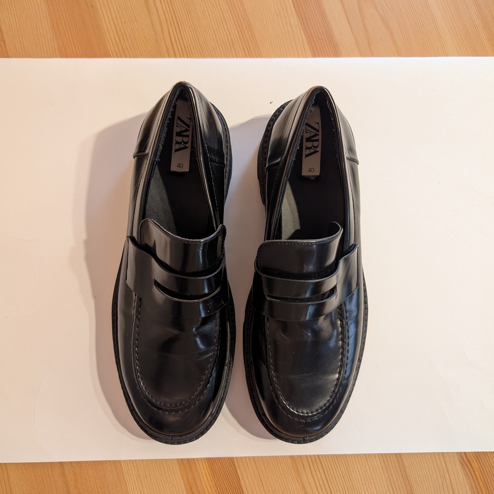 Zara Unisex Chunky Platform Loafers - Picture 3 of 4